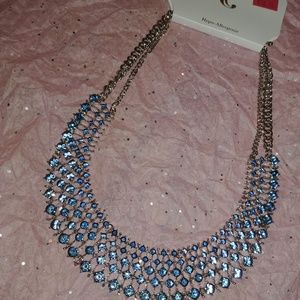 Charming Charlie | Necklace | Silver & Blue Diamon